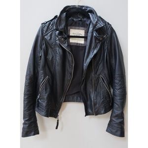 Abercrombie Faux Leather Bomber Jacket